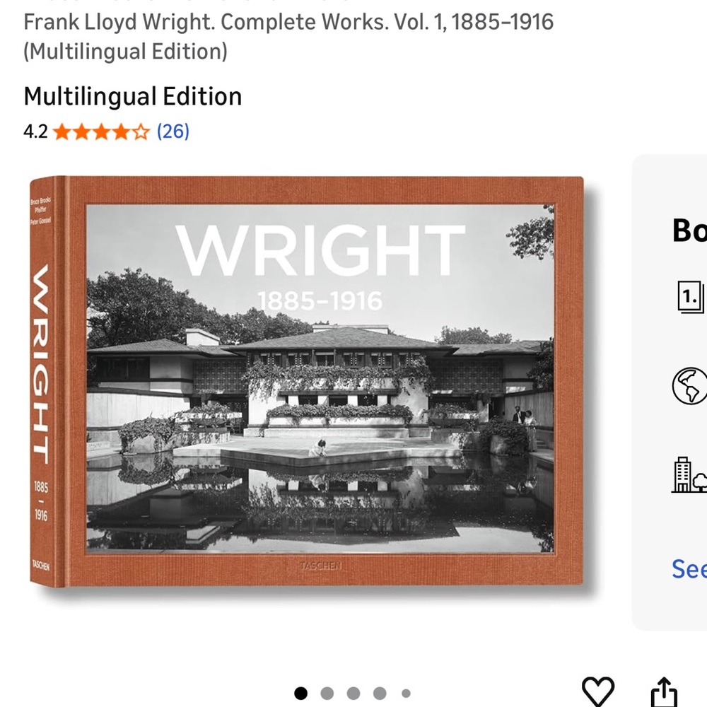 Wright 1885-1916 Coffee Table Book